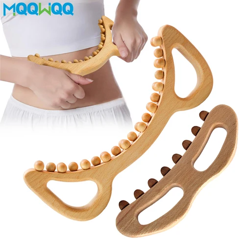 Cepillo de masaje de punto de disparo de madera, herramientas de masaje para terapia de madera, reducción de celulitis para drenaje linfático, herramienta para esculpir el cuerpo