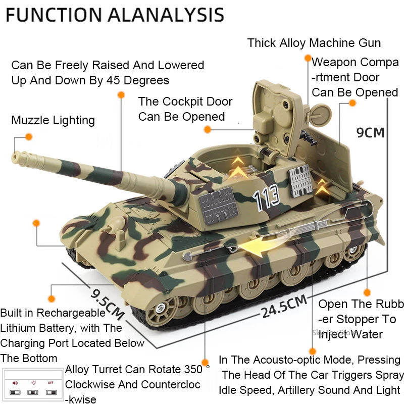 1:32 レオパルド2 タイガー装甲戦車 T-90 M4 中合金モデル おもちゃ ダイキャストカー サウンドライトスプレー プルバック 子供の誕生日プレゼント