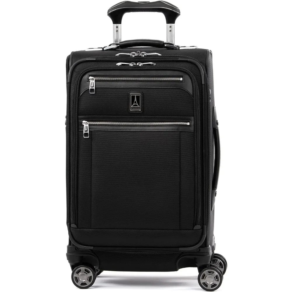 Platinum Elite Softside Expandable Carry on Luggage, 8 Wheel Spinner Suitcase, USB Port, Suiter, Men and Women