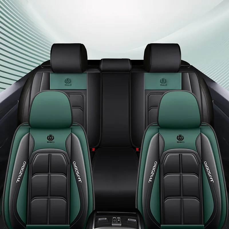 1pc PU Leather Universal Fit Car Seat Cover Protector Mat with Soft Cushion Full Package Seat Cover Auto Interior Accessories