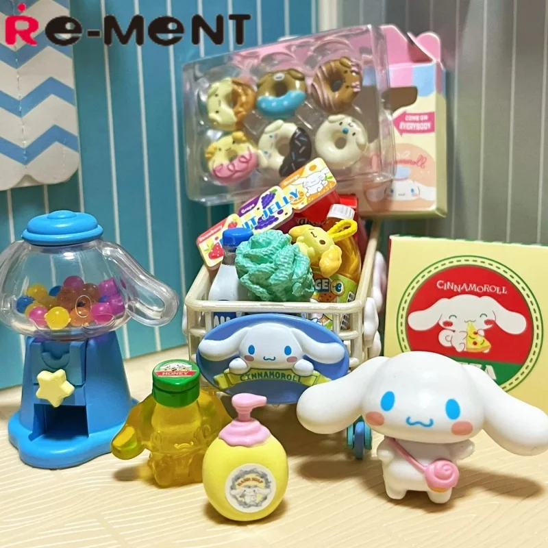 

Re-Ment Sanrio Cinnamoroll Miniature Scene Figure Genuine Toy Model Supermarket Retail Department Store Theme Kids Gift