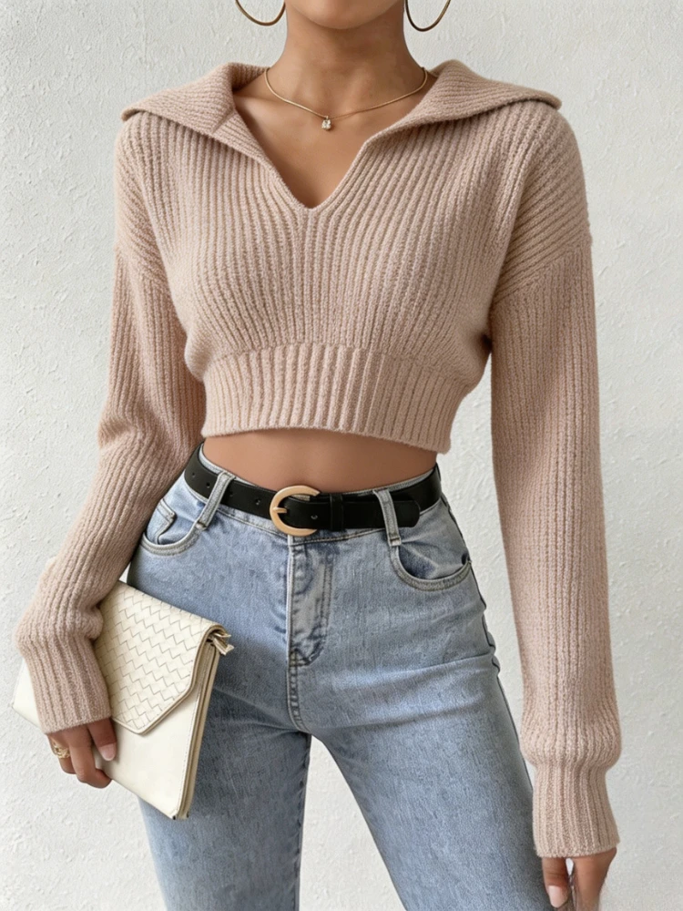 Women Cropped Knit Pullover To - Crop Top Crochet review and price