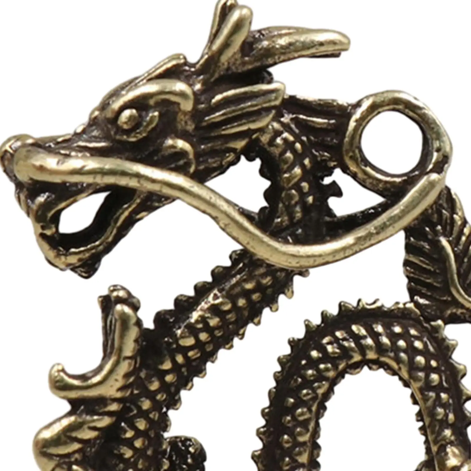 Mini dragão chinês de bronze pendurado ornamento adorável escultura fengshui 2024 ano do dragão para o ano novo chinês acessório decorativo