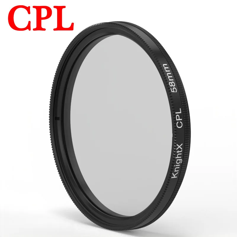 KnightX CPL polarizing filter Camera Lens For Canon Nikon 1200d 700d color 49mm 52mm 55mm 58mm 62mm 67mm 72mm 77mm