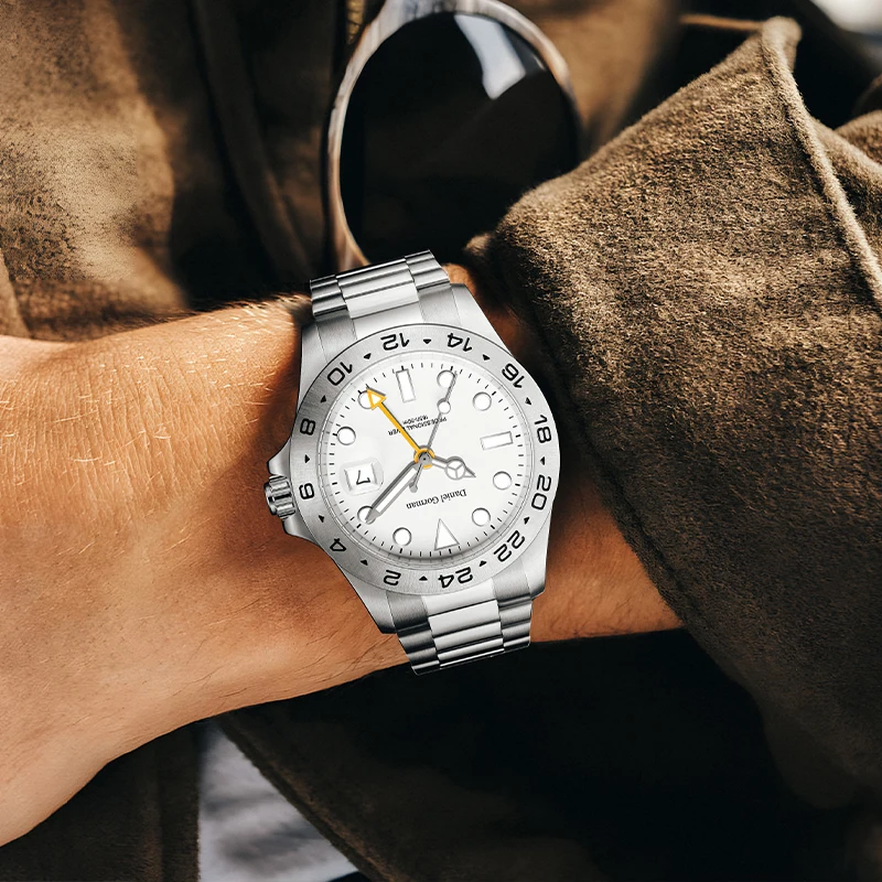 GMT Watch Men Luxury Sports Watch Top Brand Daniel Gorman 43mm Quartz Wristwatches 515 Movement 5Bar Waterproof Luminous Clocks