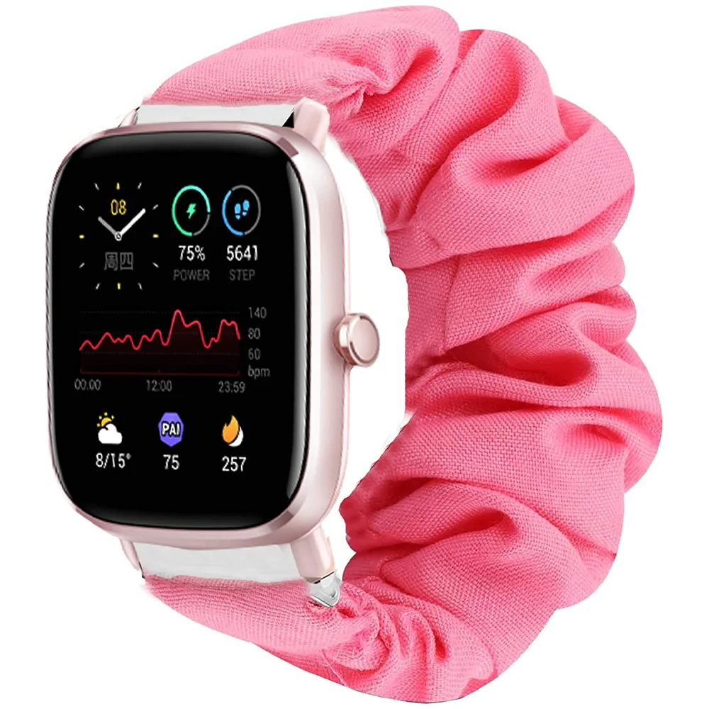 Scrunchie bracelet For Amazfit GTS/4/2/2e/GTS2 Mini/GTR 42mm/47mm/GTR2/2e/strato solo Loop band correa Amazfit bip strap 20/22mm