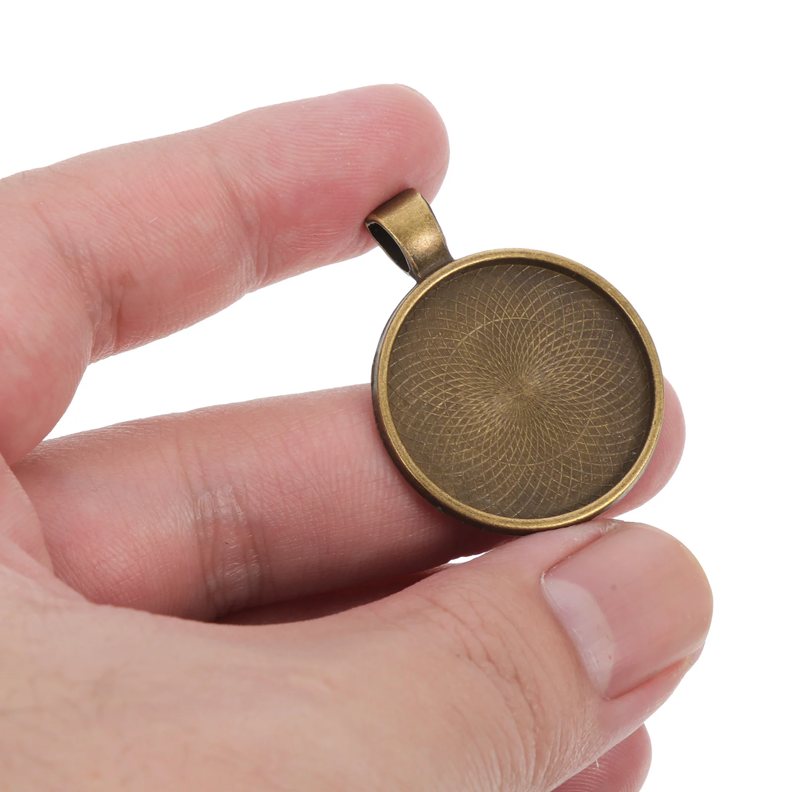 

100Pcs Alloy Round Pendant Trays Bezel Blanks for Jewelry Making DIY Necklace Bracelet Craft Supplies Pendant Trays