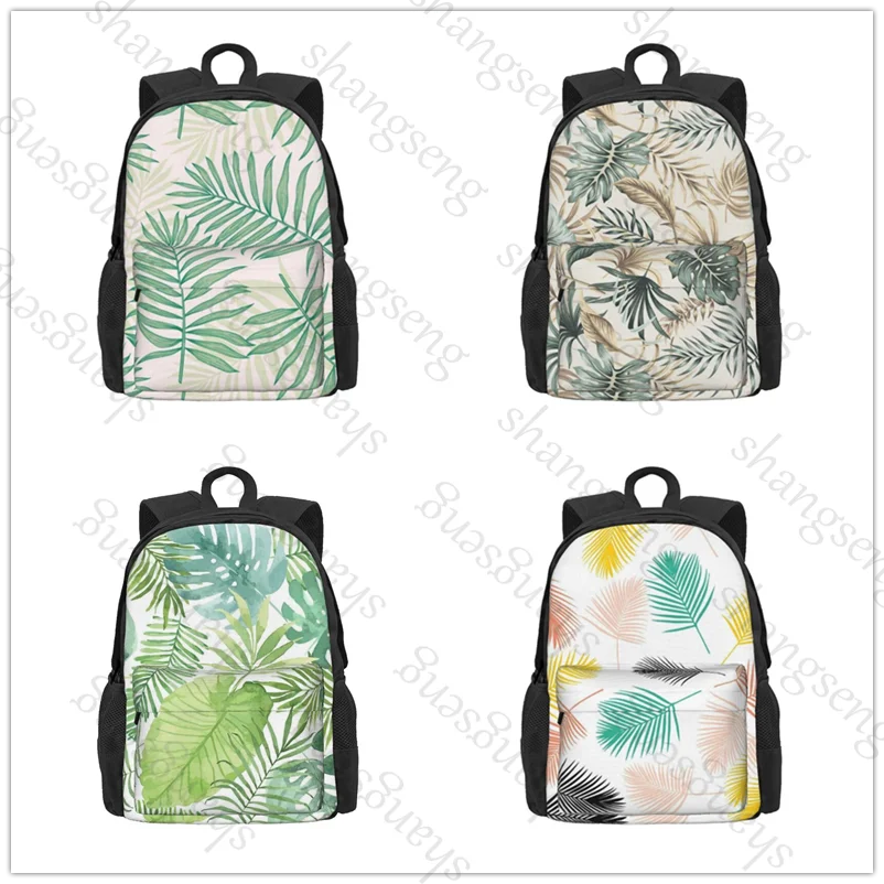 

Tropical leaf pattern Backpacks Man Madam Traveling Bags Survival Outdoor Pack hiking Trekking Adult backpack