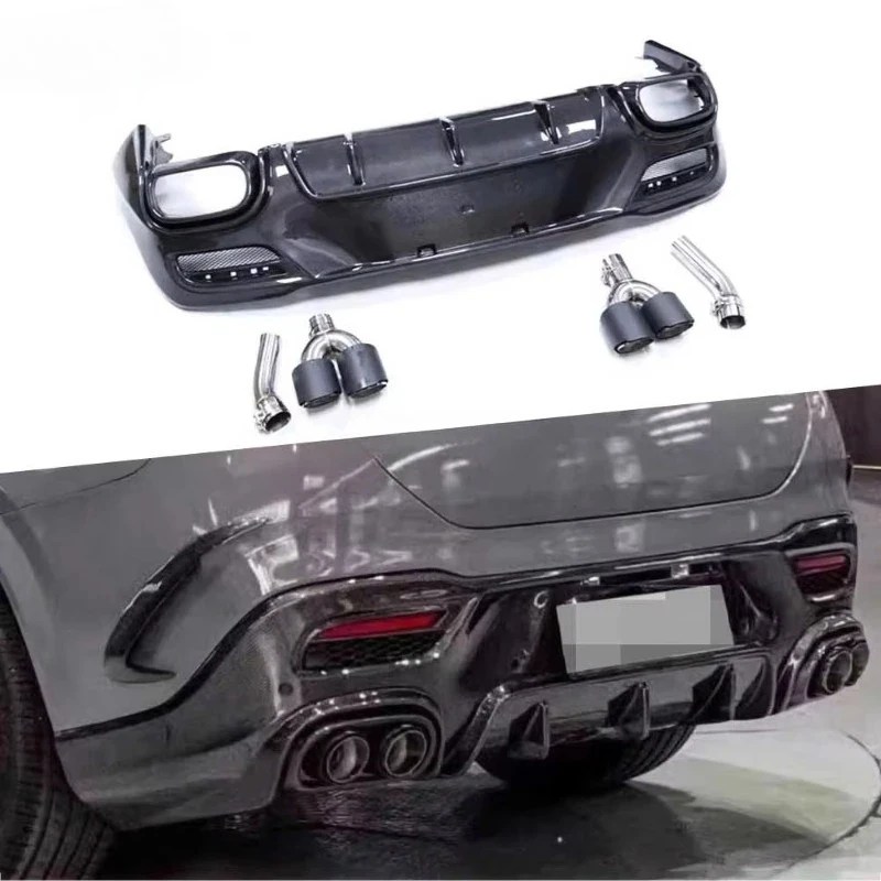 

Suitable for Benz GLE Class C167 GLE350 GLE53 AMG Sport Coupe 20-23 Rear Bumper Lip Diffuser with Exhaust Tips Body Kits