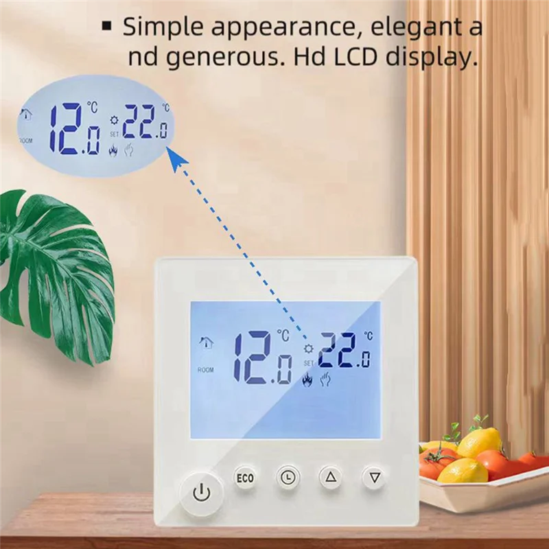 SQPP-AC95V-240V الكهربائية الطابق التدفئة ترموستات غرفة المنزل ترموستات متحكم في درجة الحرارة شاشة الكريستال السائل الرقمية