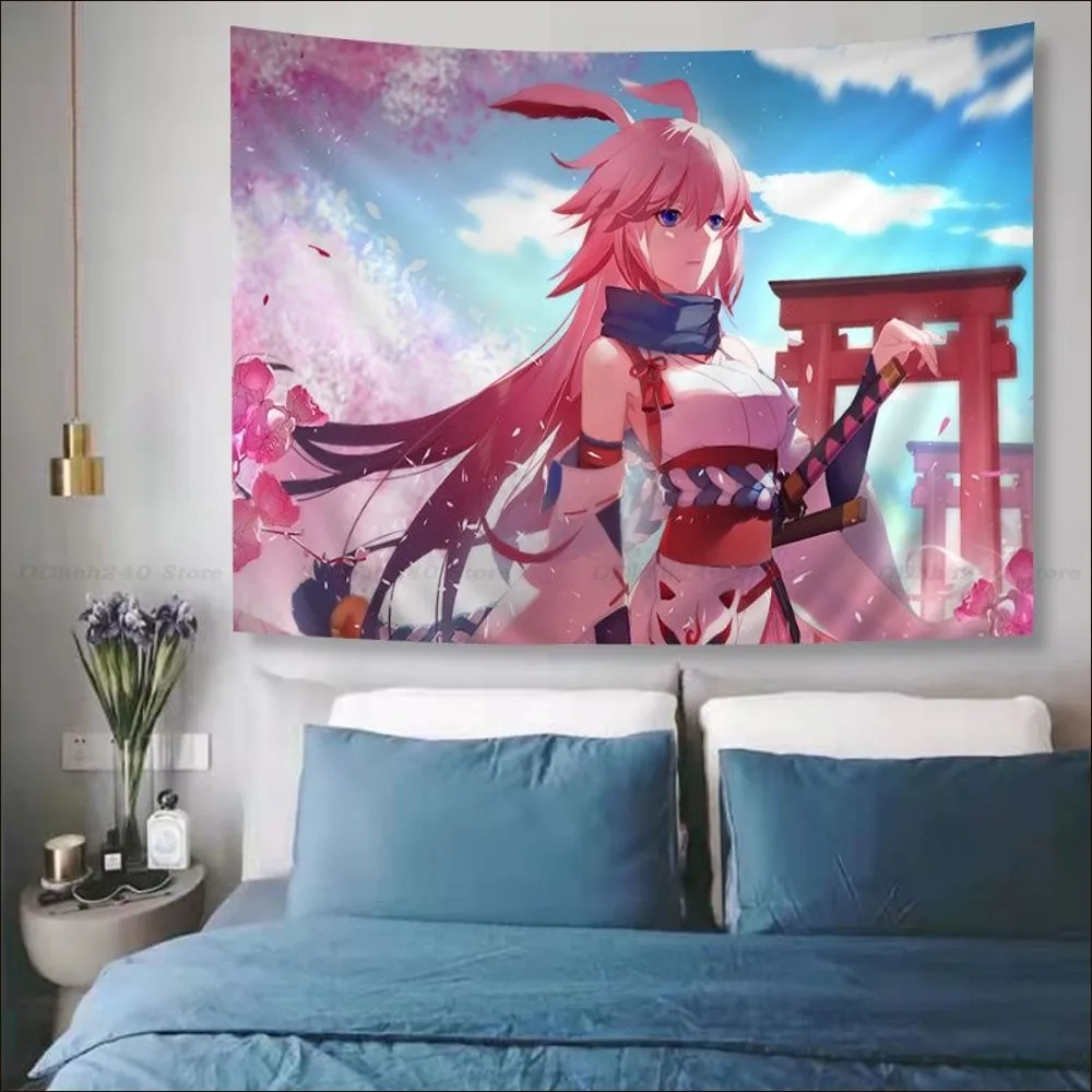 Honkai Impact Tapestry Chart Tapestry for Living Room Home Dorm Decor Art Home Decor