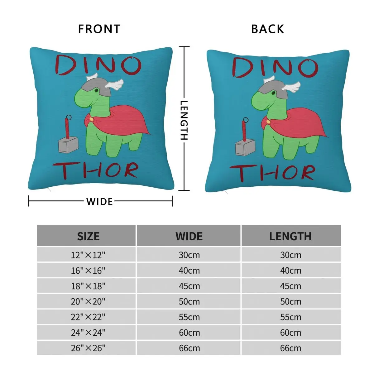 Dinosaur Dino Thor Square Pillowcase Polyester Linen Velvet Pattern Zip Decor Sofa Cushion Case