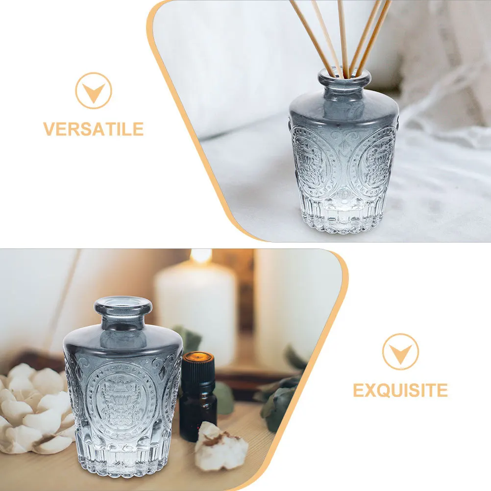 

4Pcs Aromatherapy Glass Diffuser Bottles Large Capacity Essential Oil Refillable Perfume Bottle for Home Office Table Decor