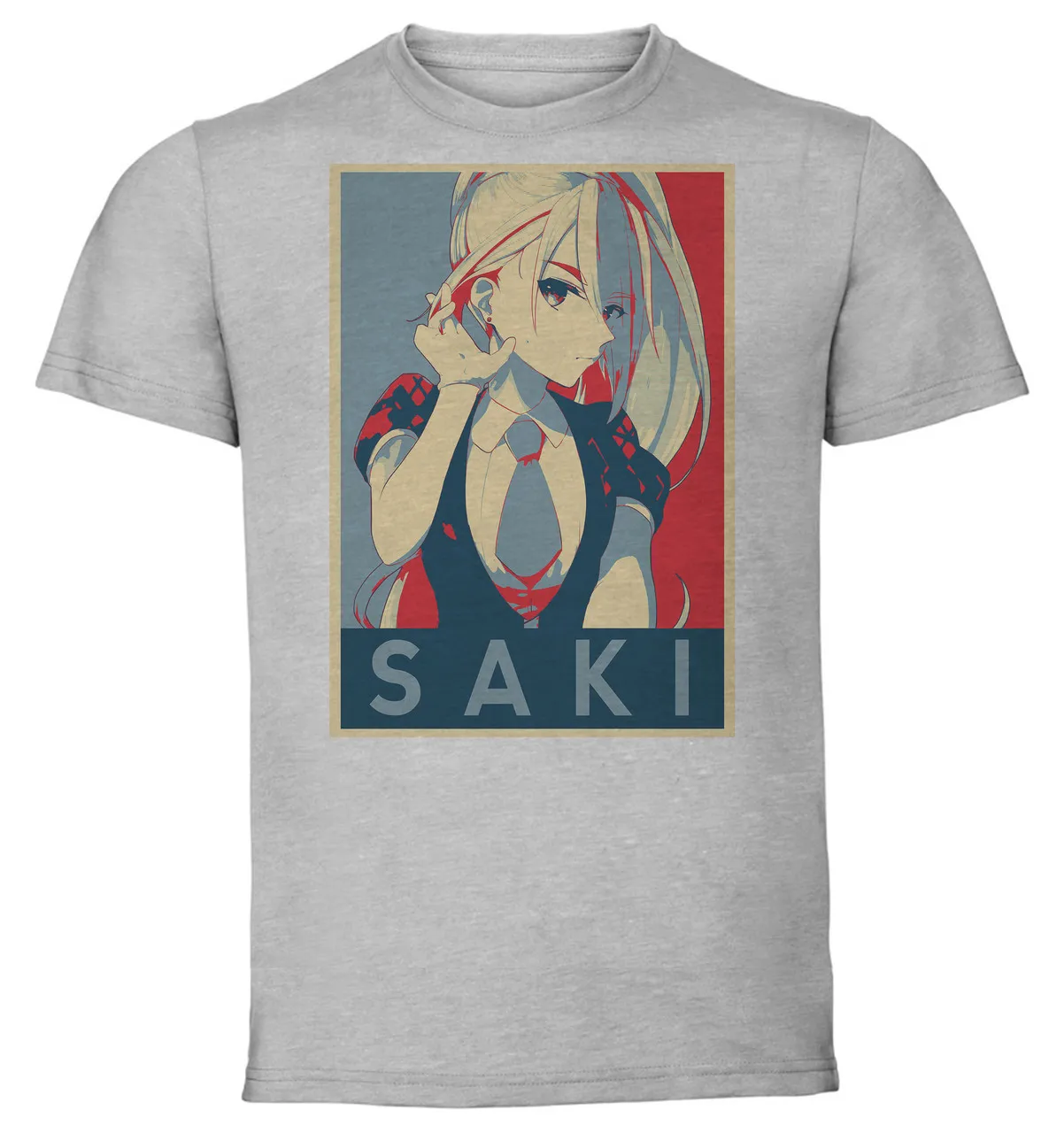 T-Shirt Unisex - Grey - Propaganda - Zombieland Saga Saki Nikaido variant