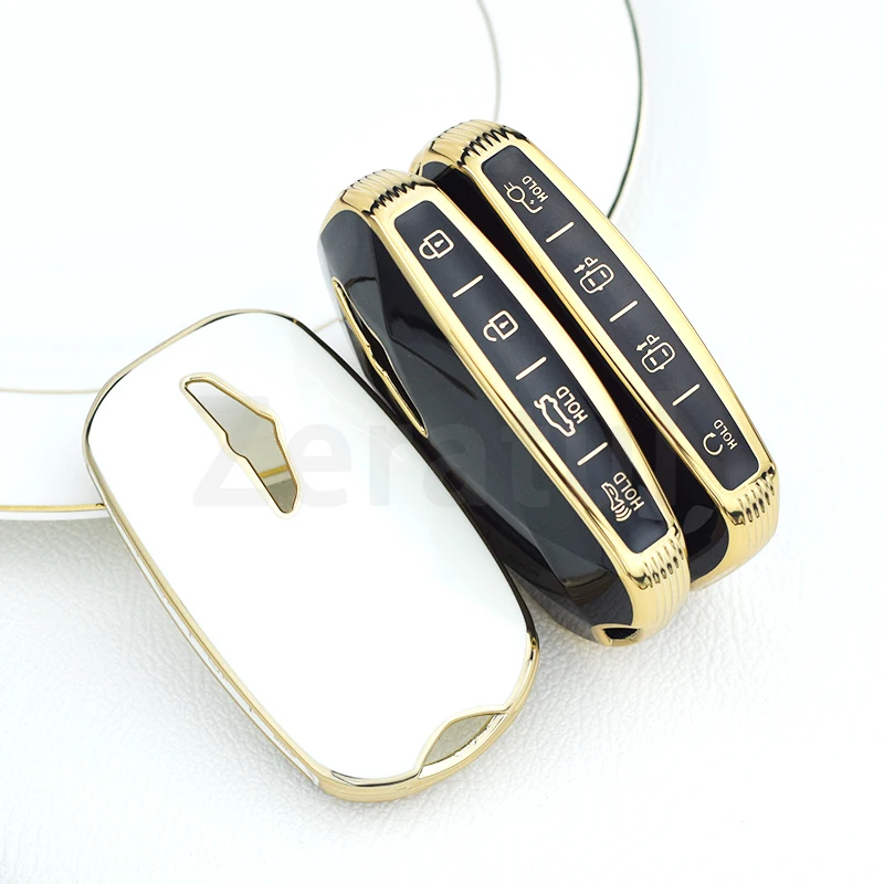 6/7/8 Buttons Car Key Case Cover Auto Shell Fob Keyless Protector For Hyundai Genesis GV60 GV90 G90 G70 G80 EQ900 Accessories