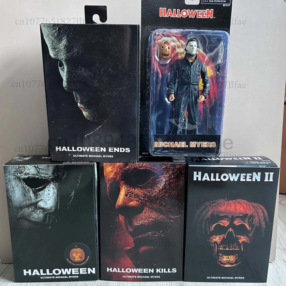 NECA مايكل مايرز الشكل مع LED اليقطين هالوين II يقتل ينتهي مايكل مايرز في نهاية المطاف عمل نموذج لجسم اللعب المشتركة المنقولة
