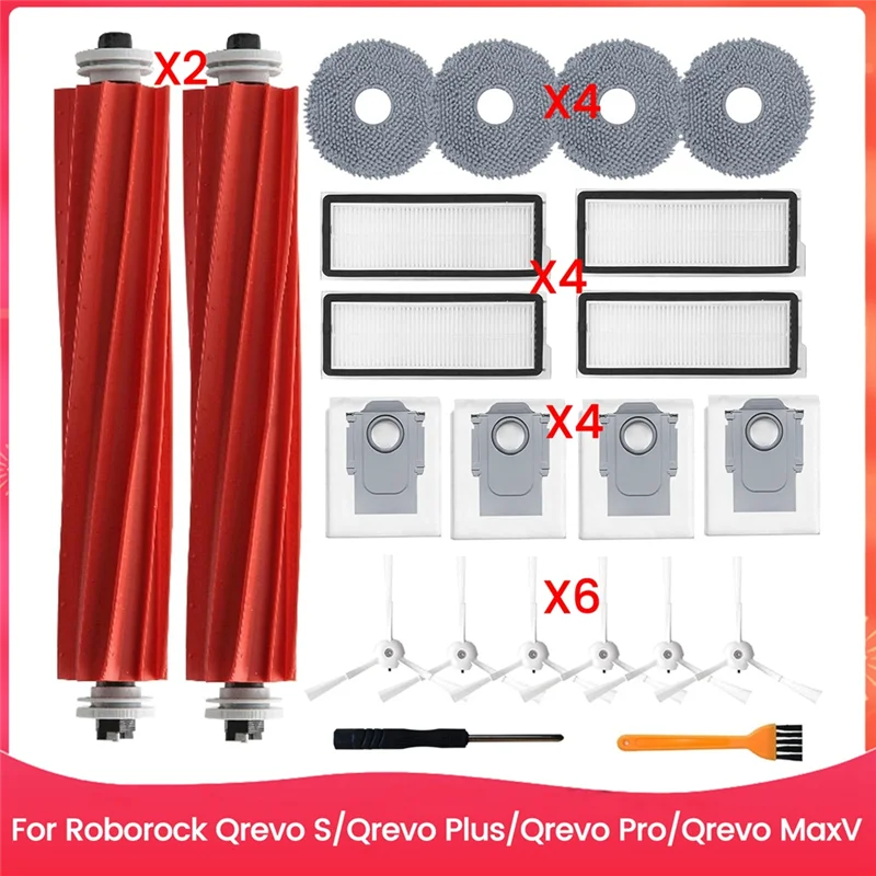 Kit de accesorios de piezas de repuesto para Roborock Qrevo S/Qrevo Plus/Qrevo Pro/Qrevo Maxv-A77G
