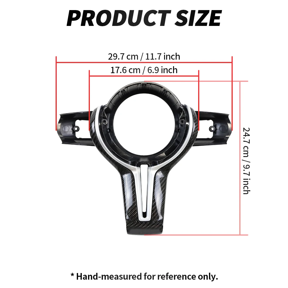 탄소 섬유 스티어링 휠 커버 업그레이드 키트, M3, M6, 550D, 328M, Bmw F30, F10, F20, F48, 1, 2, 3, 4, 5, 6, 7 시리즈용, 자동차 인테리어 액세서리