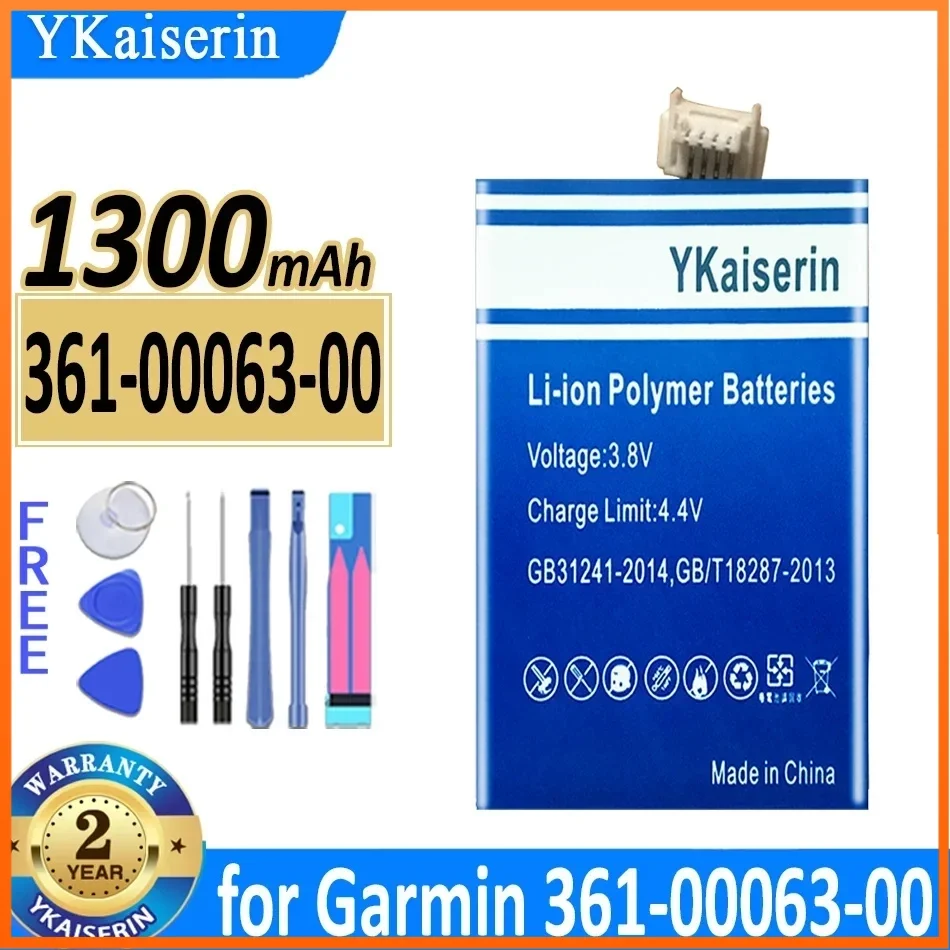 

YKaiserin 1300mAh Replacement Battery for Garmin 361-00063-00 High Capacity Portable Batteries Bateria Warranty + Track Code