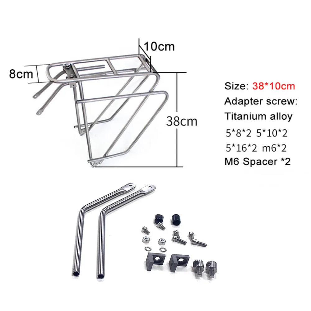 Universal Bike Rear Rack and Front Carrier, Titanium Alloy Road Bicycle Luggage Holder, 700C, 26\