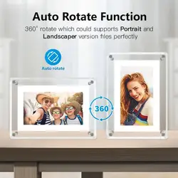 Acrylic Digital Photo Frame 5 Inch 1200mAh Vertical Display IPS Screen 4G Memory Battery Porta Retrato Digital Photo Frame