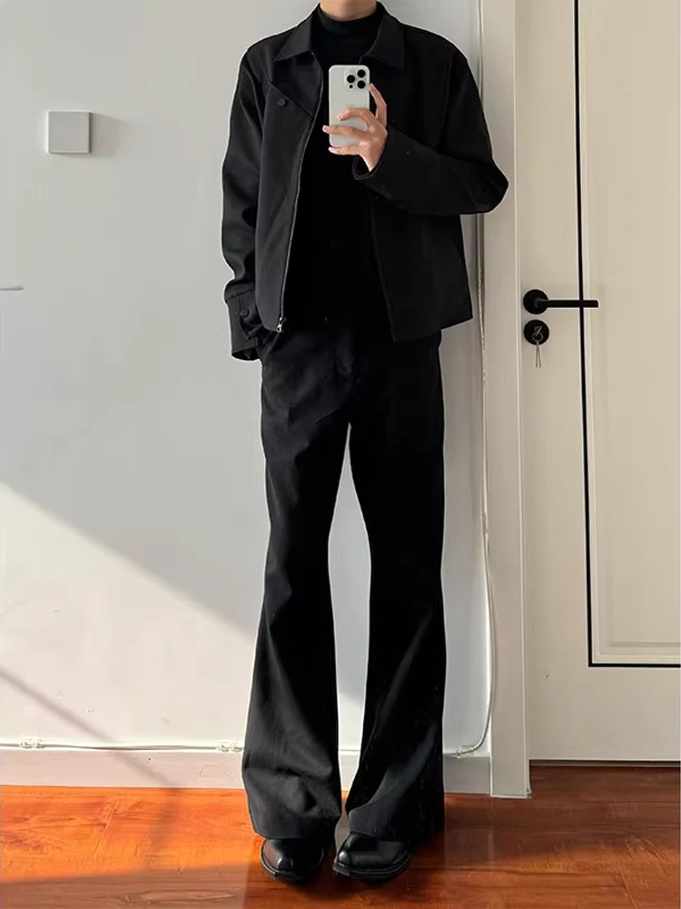 

Мужские джинсы Cleanfit American High Street Slim Fit с флисовой подкладкой, эластичные брюки с расклешенным низом, молодежные модные длинные брюки