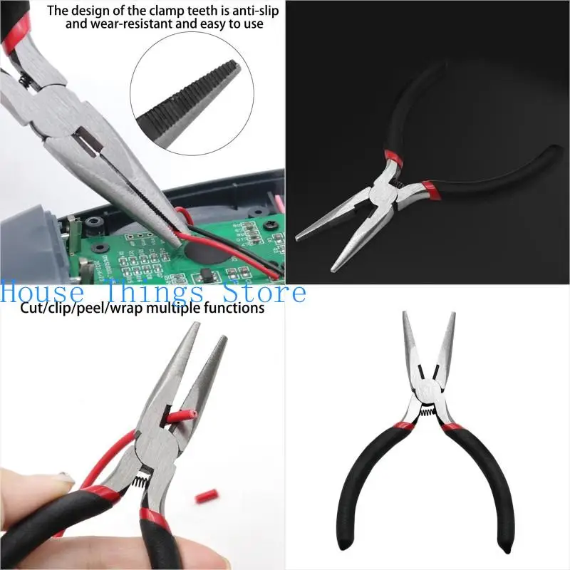 

652F 5inch Needle Nose Pliers Long Nose Pliers for Accurate Operations in Home Maintenance, Electronics, Jewelry Making