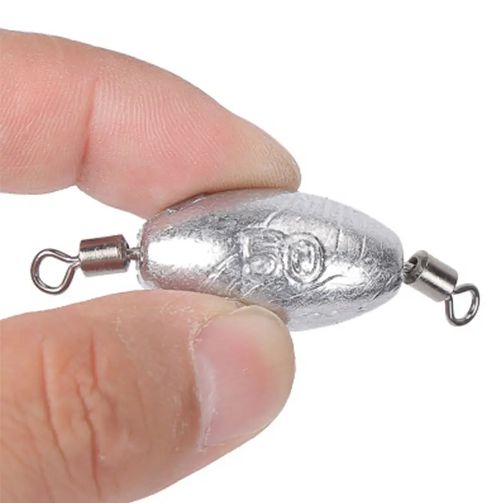 5PCS Split Weights Additional Weight Line Sinkers Olive Shaped Fishing Lead fall Sinker Droplets Weights