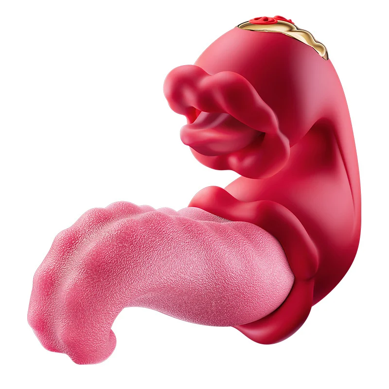 3-in-1 Women's Clitoral Vibrator with Tongue Stimulator Gode Sex Toy for Pleasure - Vibrating Massager for Enhanced Sensation