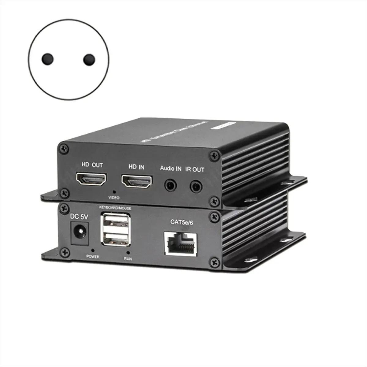 A86G NEW 4K -Compatible KVM Extender 200m Audio Video Extension with IR Plug & Play High-Resolution Network Cable Support(EU)