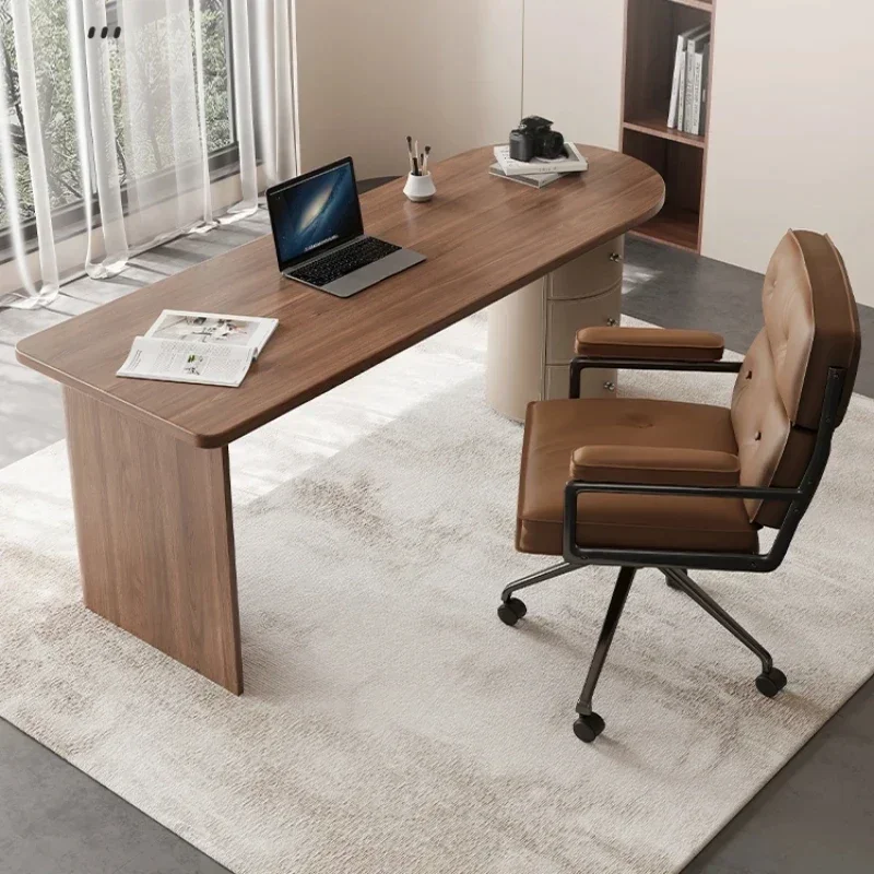 

Рабочий стол в минималистском китайском стиле, итальянский современный письменный стол, офисный компьютерный стол из цельного дерева, босс