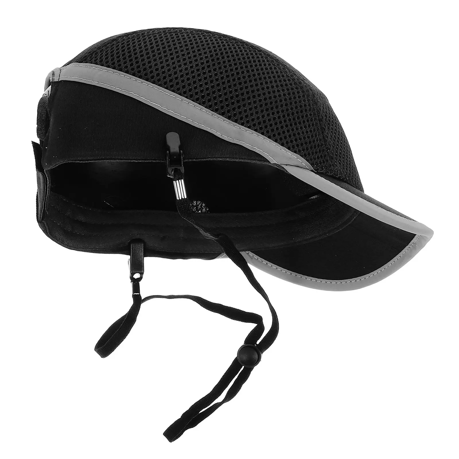 建設用安全帽-ブラック-軽量-ラチェットキャップ-安全作業用頭部保護-男女兼用-産業作業用