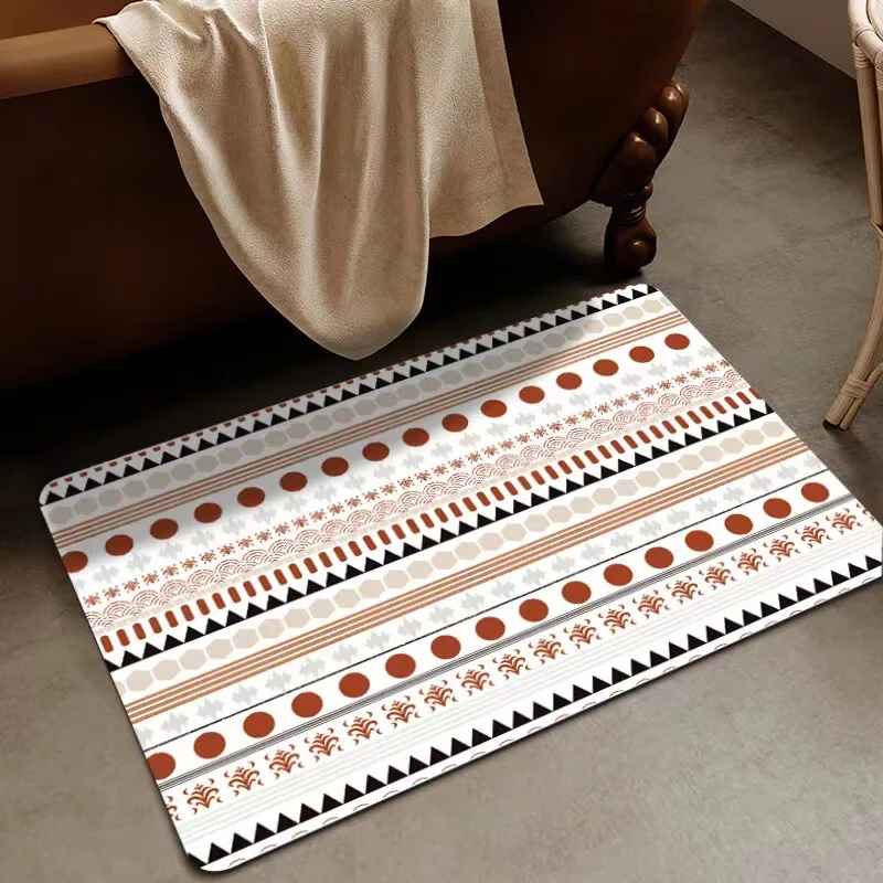 Non-slip Absorbent Cushioned Home Entrance Diatom Mud Mat Living Room Bedroom Study Creative Square Foot Mat Bathroom Products