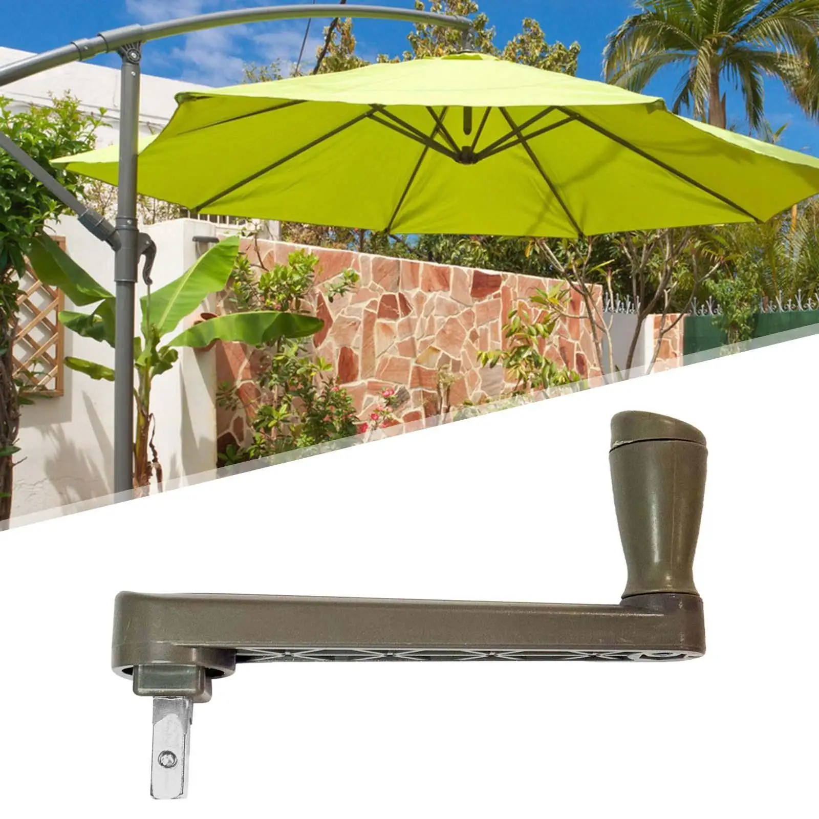 Parasol Crank Handle Courtyard Replacement Beach 14cm Length Detachable Outdoor Patio Umbrella Crank Handle Shade Attachment