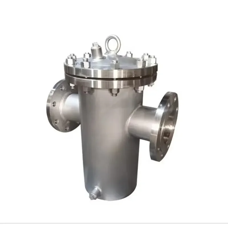 Slot 60 Micron T Type Stainless Steel 304/316 High Flow Customized Size Basket Strainer Filter Housing Liquid Filtration