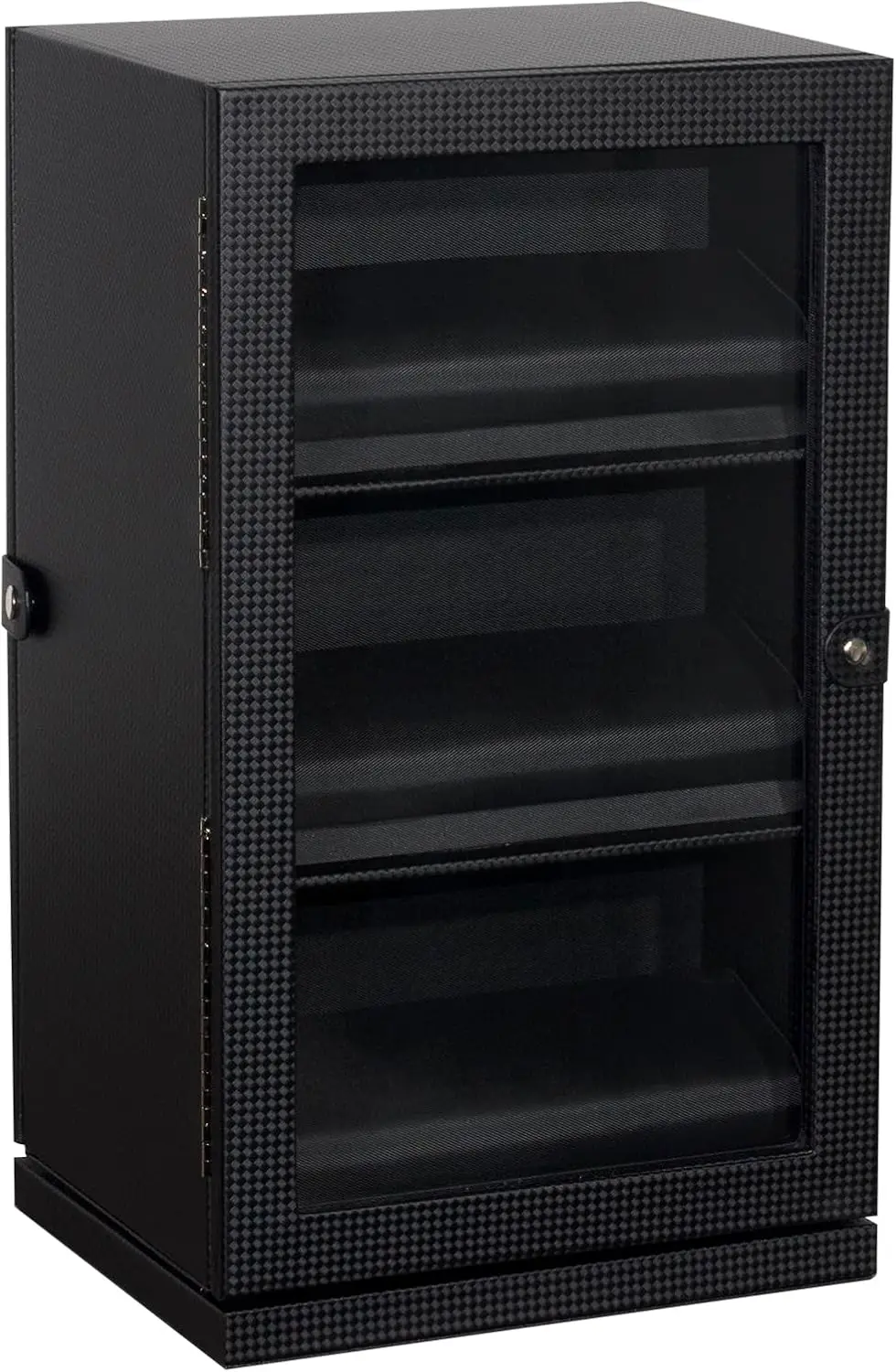 

Трехслойный органайзер для часов и четырехслойная подставка для очков, вращающийся органайзер для украшений с прозрачным окном, коричневый