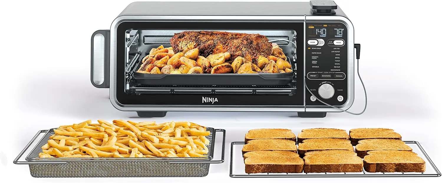 Thermometer, Toaster Oven Air Fryer Combo, Stainless Steel, Quick meals, Fries, Frozen Food