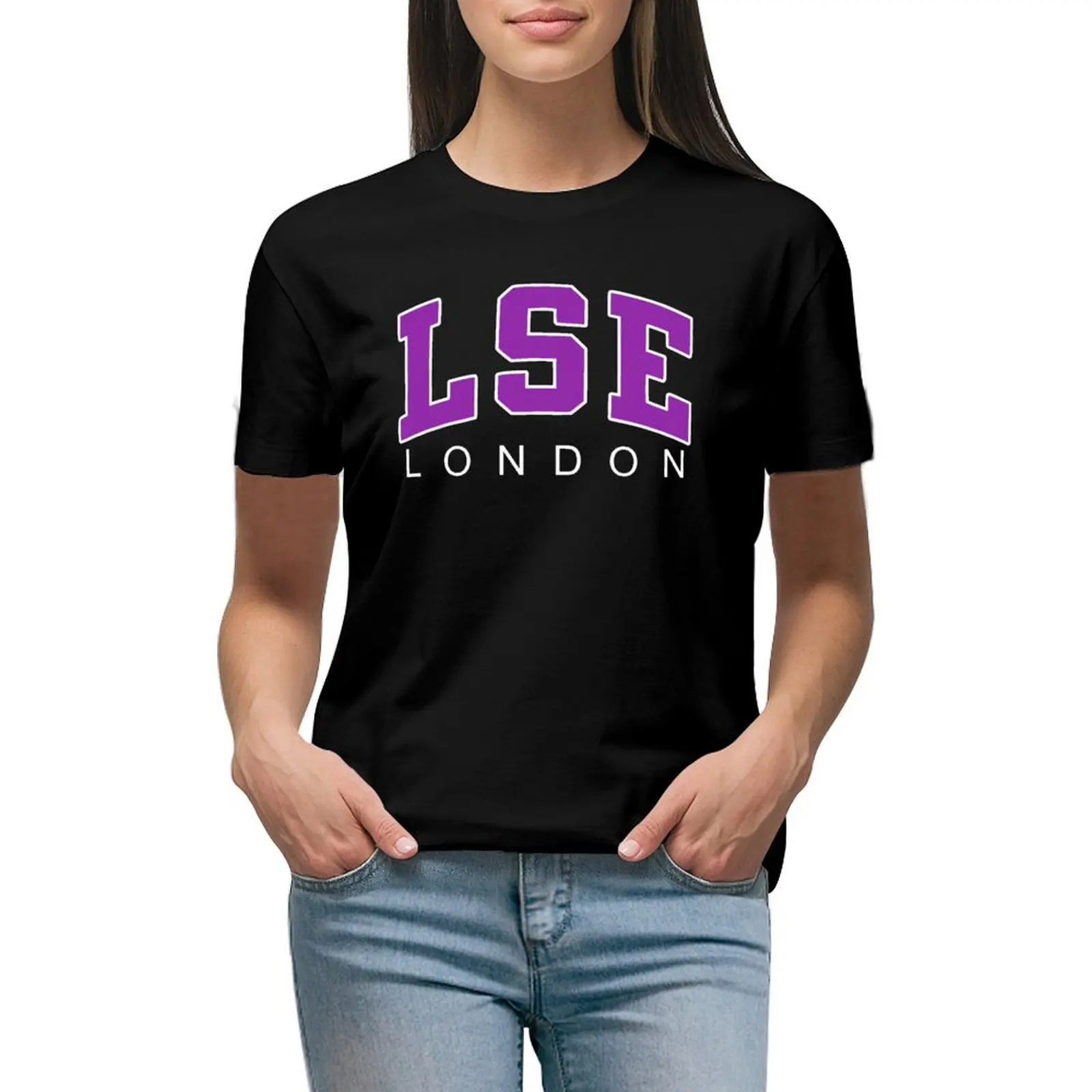 London School of Psychology LSE T-shirt, roupas hippie, top de verão, roupas femininas