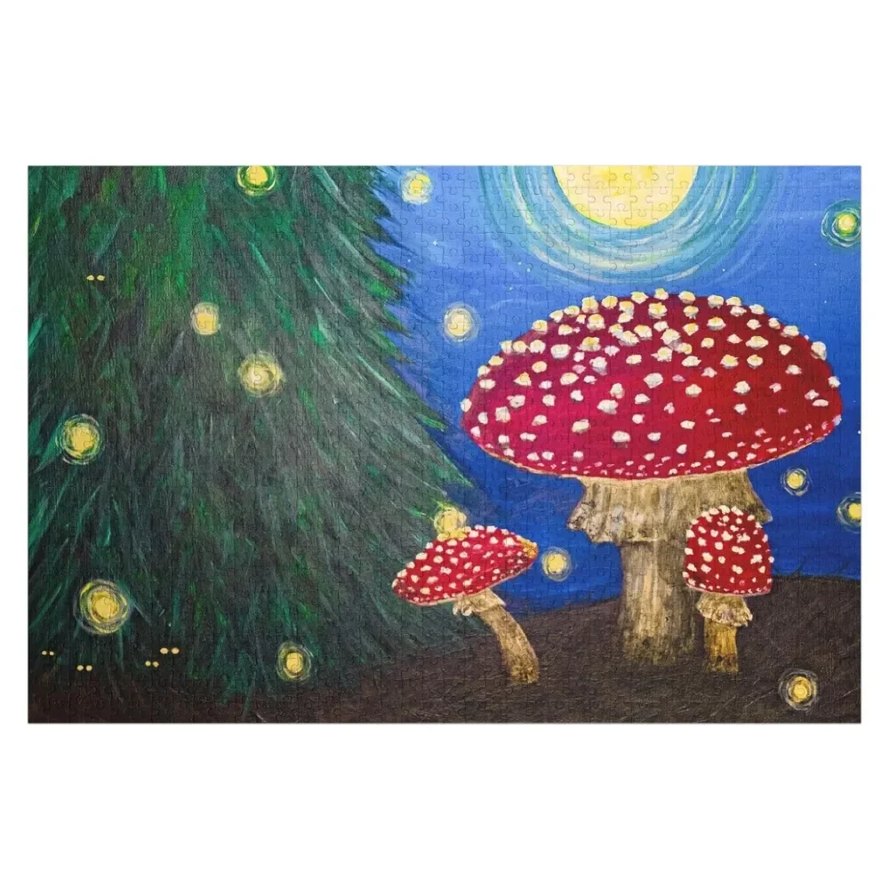 Mushrooms in the moonlight Jigsaw Puzzle Personalized Toys Baby Wooden Personalized Kids Gifts Puzzle