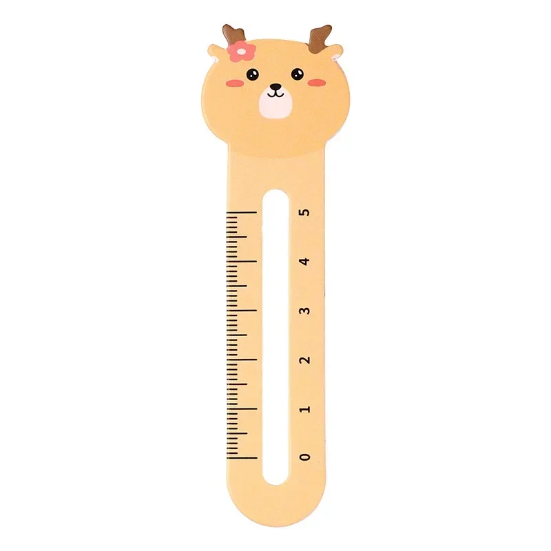 50Pcs/pack Cartoon Animal Bookmark Cute Bear Kitten Student Ruler Bookmark Students Supplies bookmarks for books