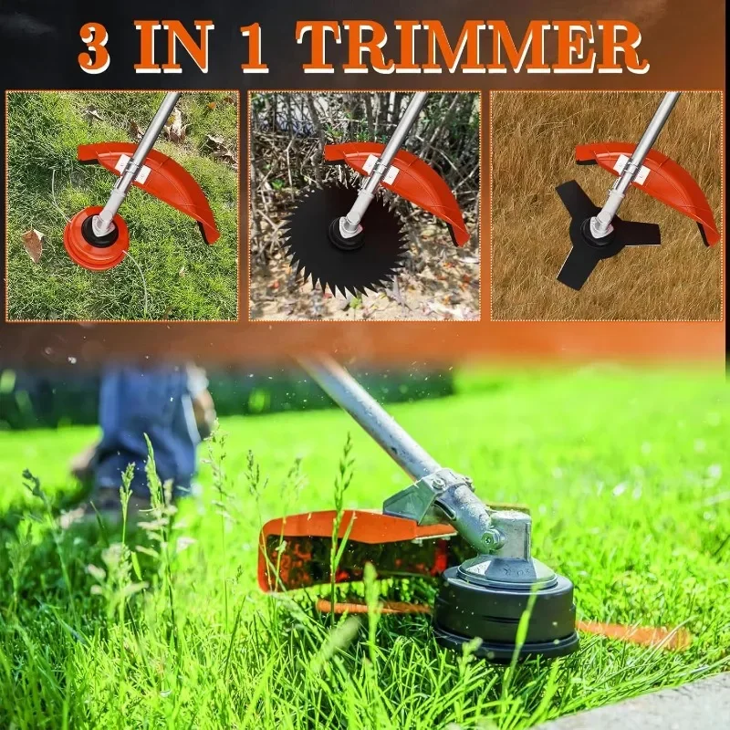 35.8cc 2-Stroke Weed Eater  Powered 3 in 1  Brush Cutter  String Trimmer Weed Wacker