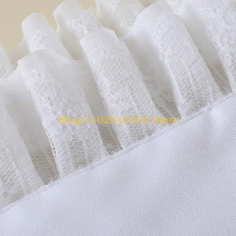 49MC Literary Women Sweet Fake Sleeves Double Layer Lace Detachable Flared Cuffs Sweater Decorative Wrist Warmers