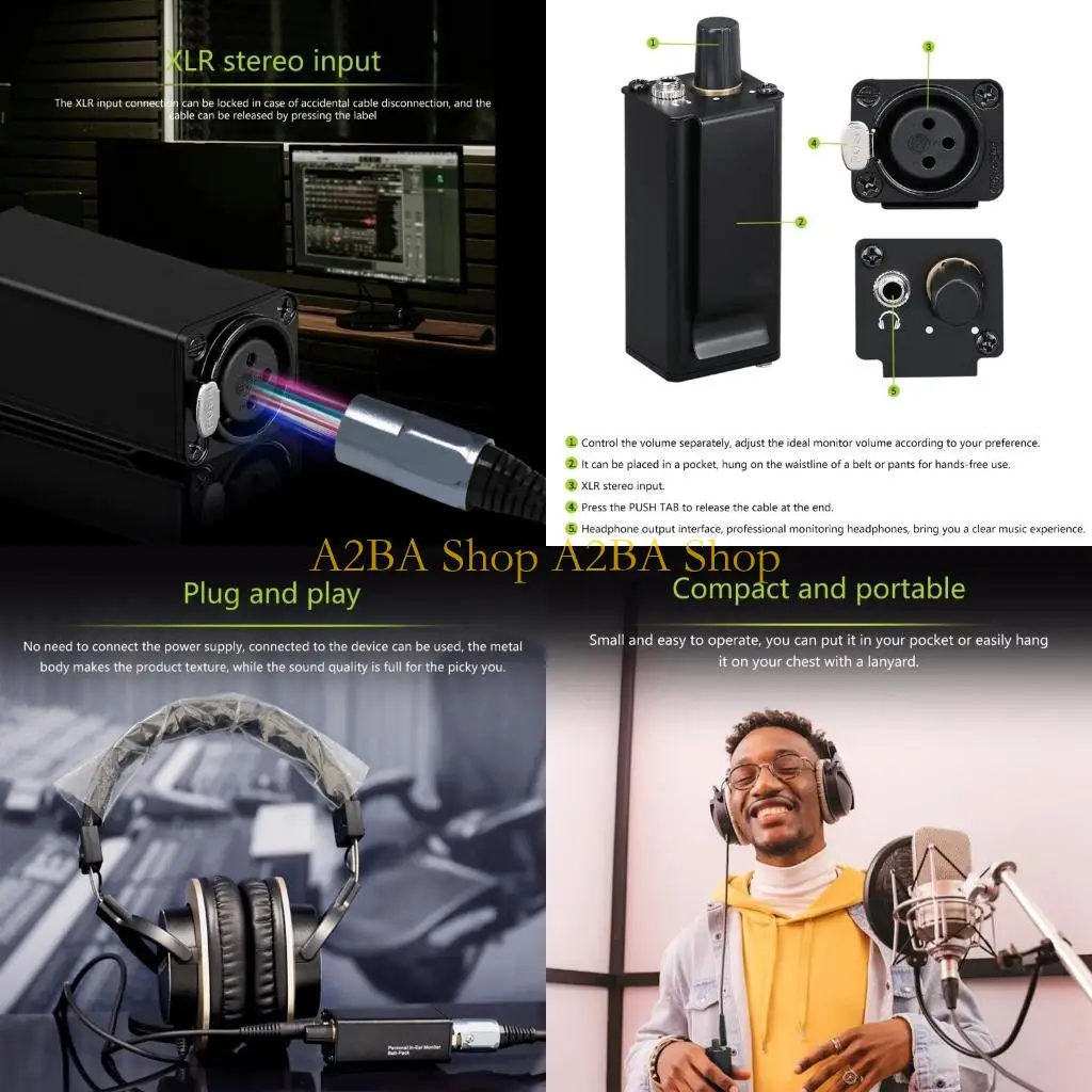 A2BA точный контроллер объема усилителей наушников, TRS Sound вход
