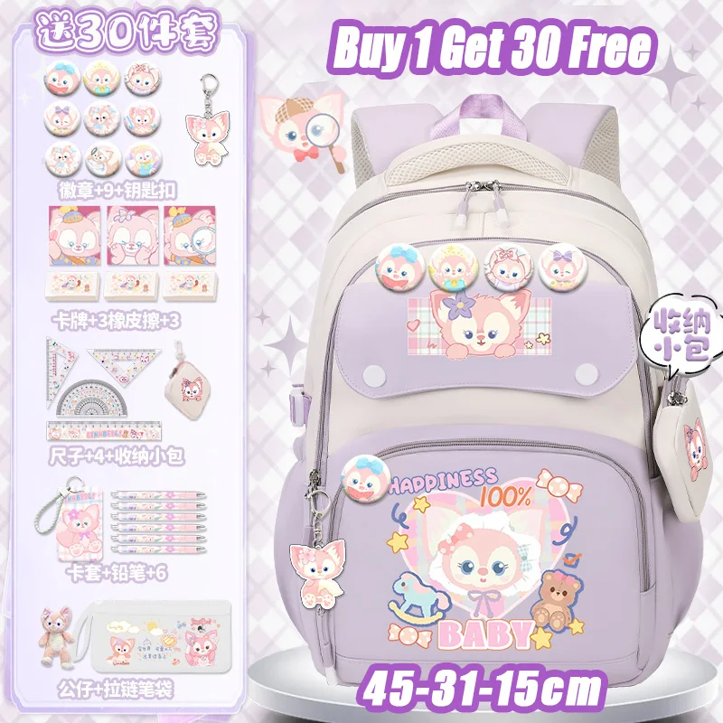 

Милый рюкзак с рисунком Lina Bell для девочек, новинка 2025 года, детский рюкзак Sanrio, милый молодежный школьный рюкзак большой вместимости