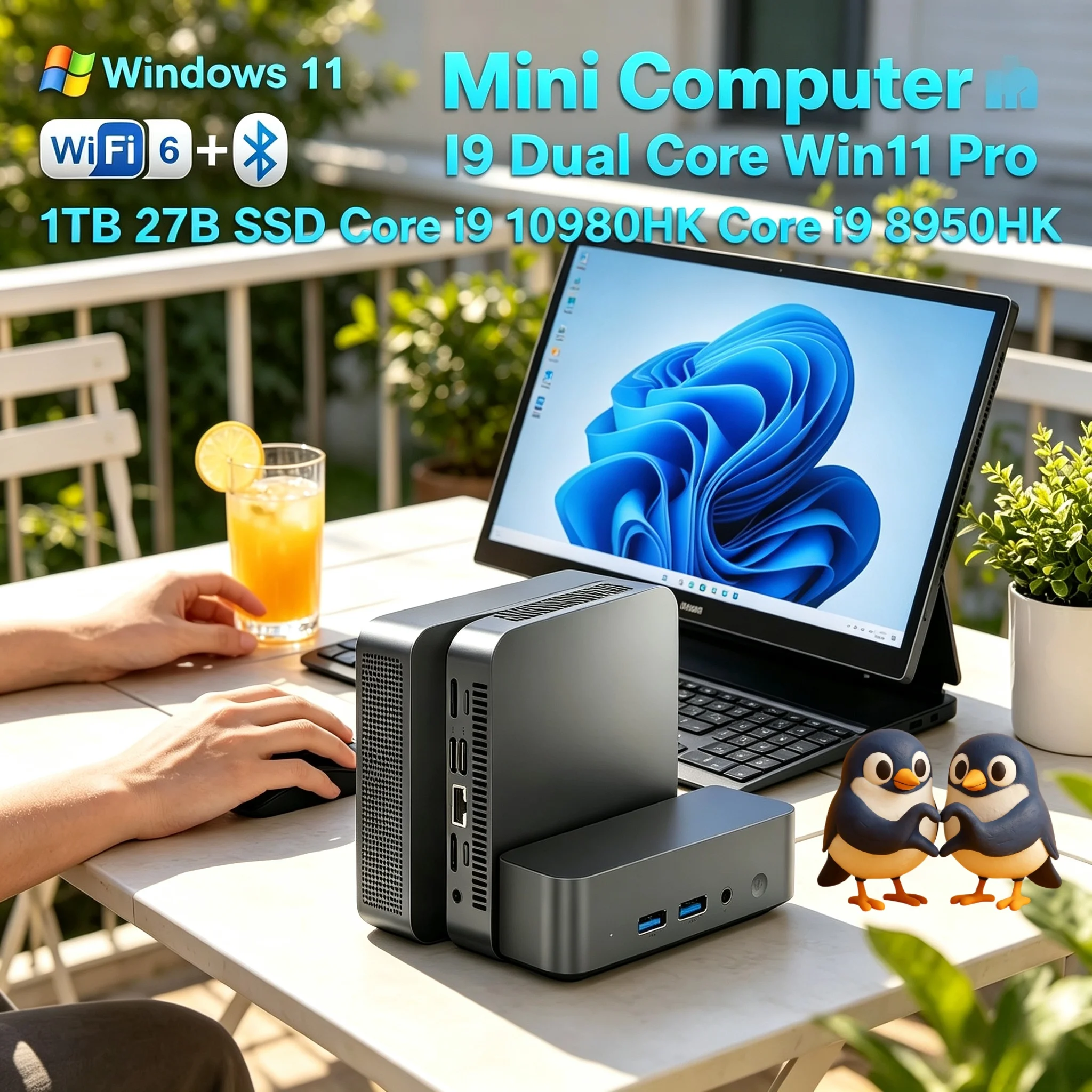 Laptop Ultra Compact 2026 Mini Desktop PC Type-C Charging & Data Port Smooth Running Gaming Business Study Mini PC