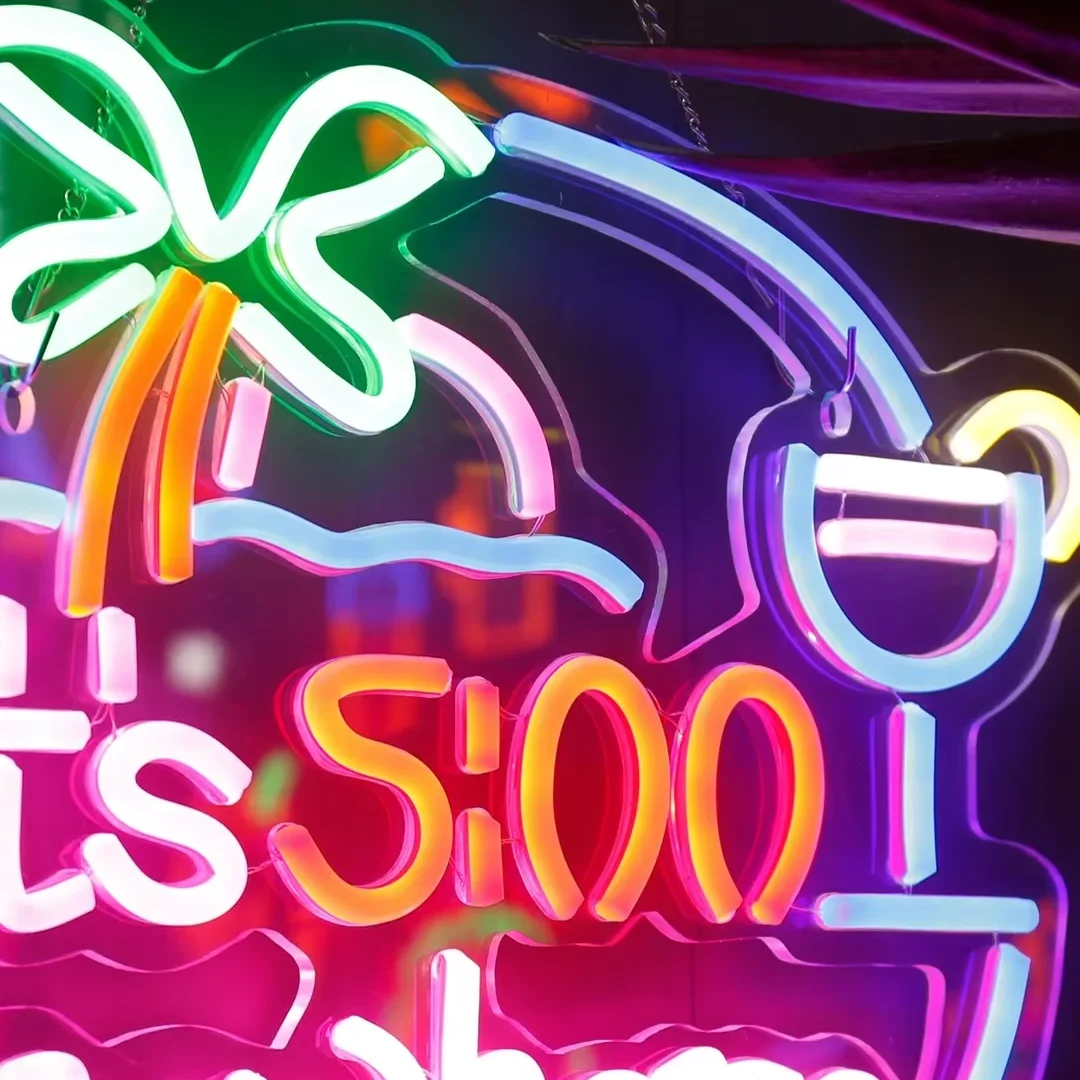 ป้ายไฟนีออน LED ติดผนัง สำหรับตกแต่งภายในและภายนอกอาคาร เหมาะสำหรับโฆษณา ร้านเครื่องดื่ม ร้านค้าในห้างสรรพสินค้า และงานแต่งงาน