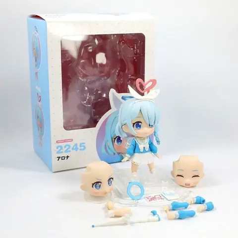 10 cm blå arkiv-animefigur #2245 Arona actionfigur kawaii Arona PVC-samlingsmodell docka leksaker dekorationer födelsedagspresenter 10 best sales neko bågfigur - №5