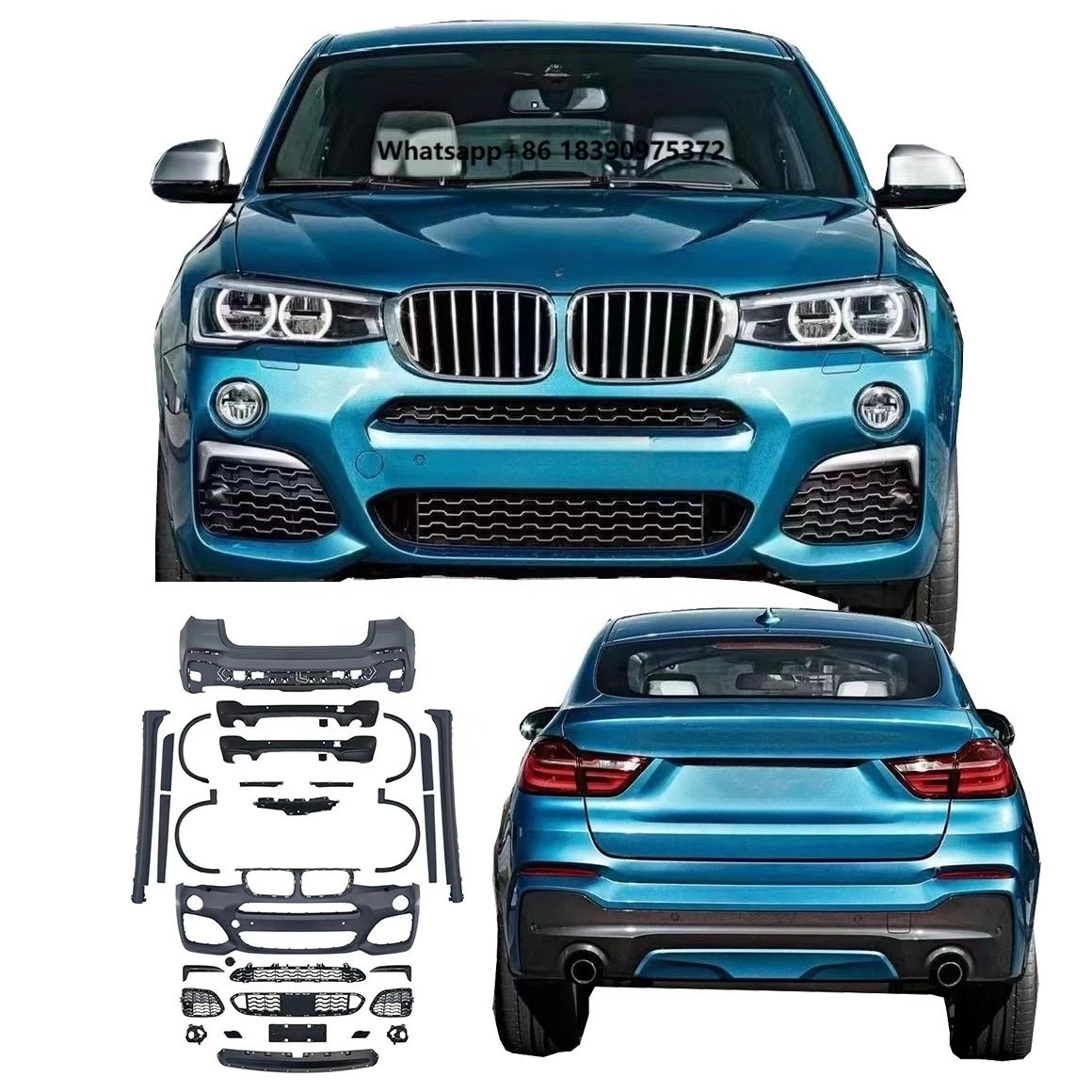 Conversion Body Kit for X4 F26 2014 2015 2016 2017 2018  with Wheel Arches  Front Bumper  Rear Bumper