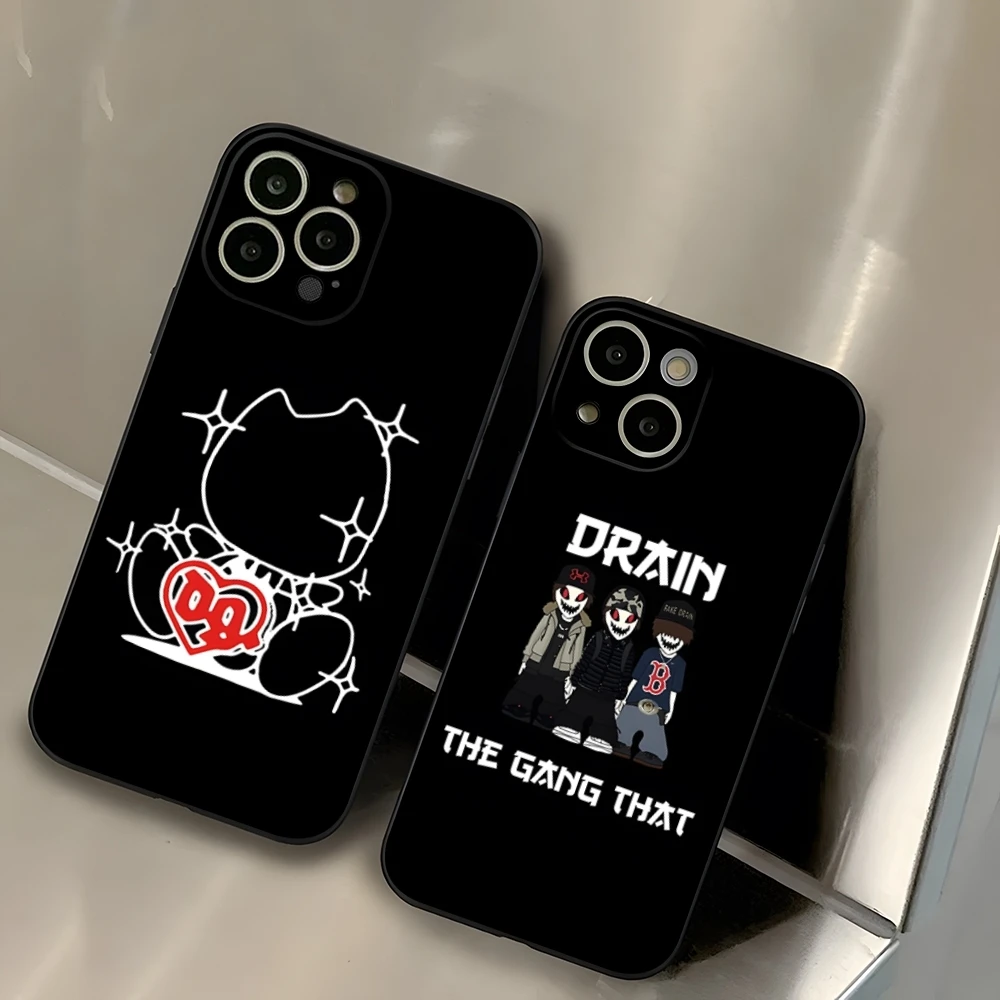 Drain Gang Phone Case For 14 Pro Max For Iphone 13 16 14 15 12 Mini 11 Xr X Xs Pro Max 8 7 6 Plus Back Cover