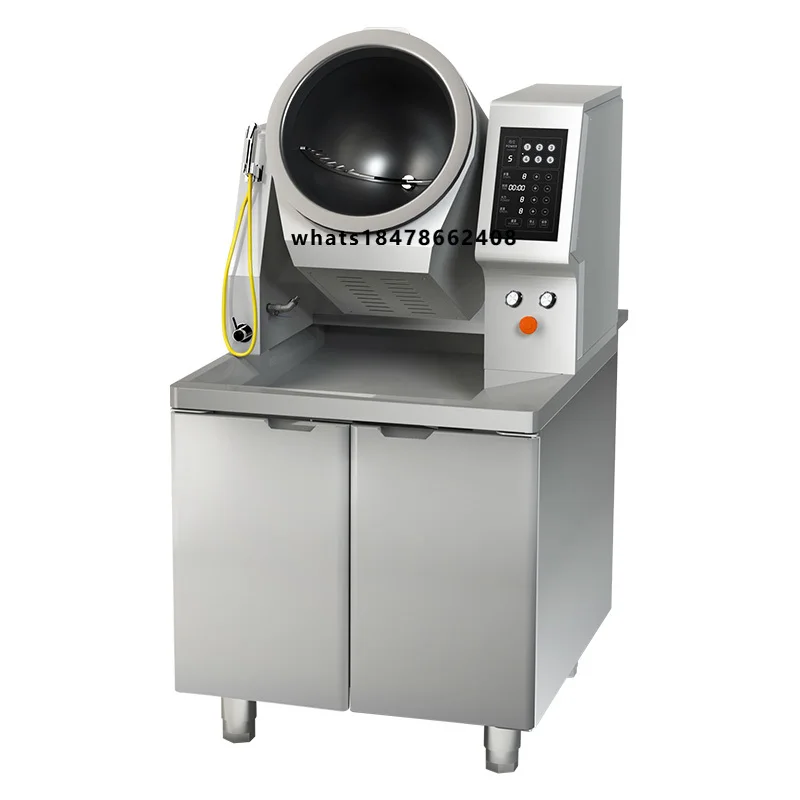 Lestov Restaurant Automatic Stir-fry Machine with Stainless Steel and 5000W Power for Kitchen Cooking Save Cost